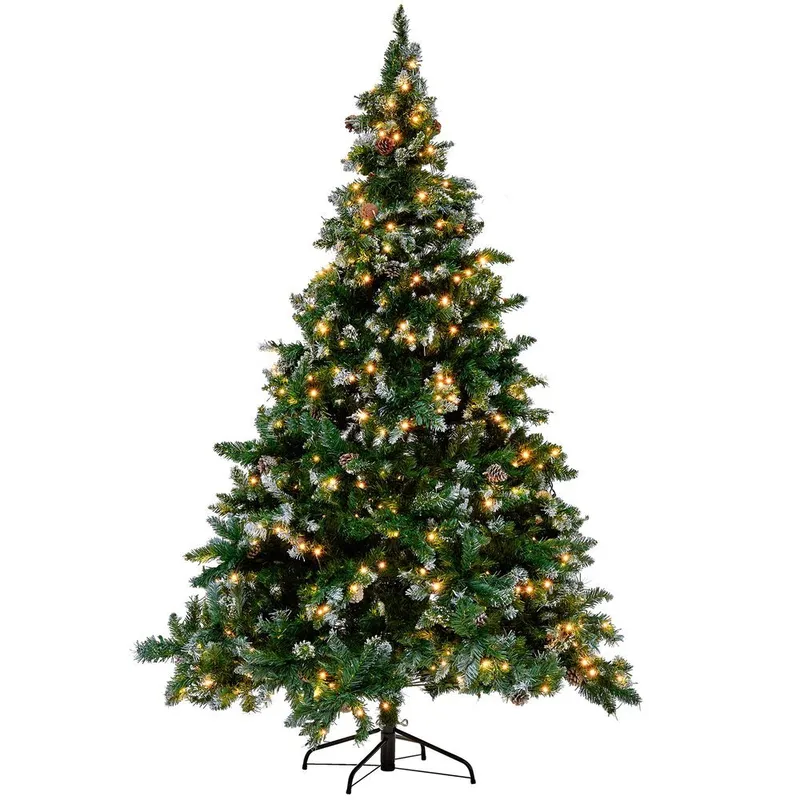 Palomar Plastgran 210 cm med Belysning, Grön|Svart