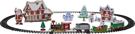 X-mas Train Dekorativt sceneri 103 cm, Flerfärgad