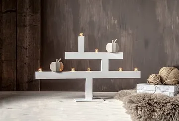 Kivik Stor Adventsljusstake 62 cm - Ljusstake i Trä - Vit - Inredning - Julpynt & helgdekoration - Julpynt & juldekoration