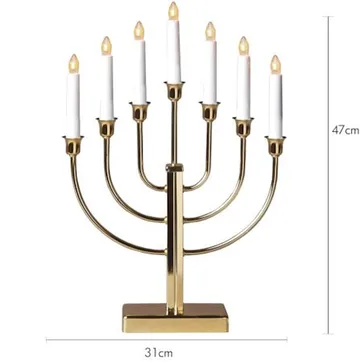 Kristina Adventsljusstake 31 cm - Ljusstake i Metall för Advent - Mässingsguld - Inredning - Julpynt & helgdekoration - Julpynt & juldekoration