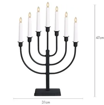 Kristina Adventsljusstake 31 cm - Ljusstake i Metall för Advent - Svart - Inredning - Julpynt & helgdekoration - Julpynt & juldekoration