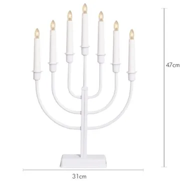 Kristina Adventsljusstake 31 cm - Ljusstake i Metall för Advent - Vit - Inredning - Julpynt & helgdekoration - Julpynt & juldekoration