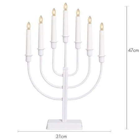 Kristina Adventsljusstake 31 cm - Ljusstake i Metall för Advent - Vit - Inredning - Julpynt & helgdekoration - Julpynt & juldekoration