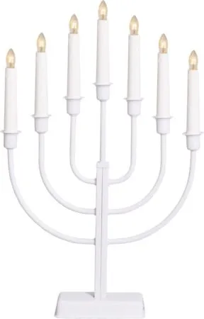 Kristina Adventsljusstake 31 cm - Ljusstake i Metall för Advent - Vit - Inredning - Julpynt & helgdekoration - Julpynt & juldekoration