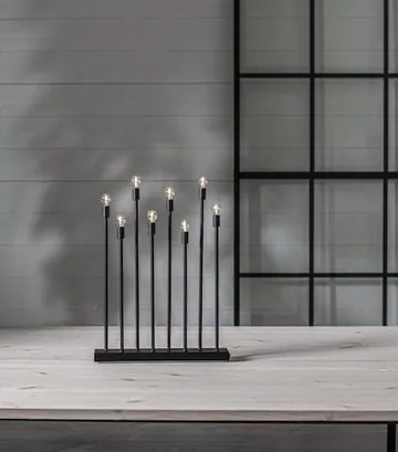 Ladda Adventsljusstake 29 cm - Elljusstake i Metall för Fönster - Svart - Inredning - Julpynt & helgdekoration - Julpynt & juldekoration
