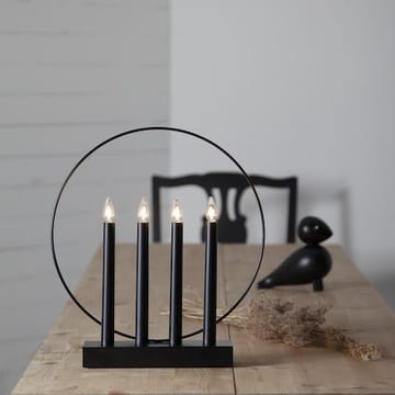 Ljusstake Glossy 32x35 cm 4 ljus E10 - Svart - Inredning - Julpynt & helgdekoration - Julpynt & juldekoration