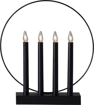 Ljusstake Glossy 32x35 cm 4 ljus E10 - Svart - Inredning - Julpynt & helgdekoration - Julpynt & juldekoration