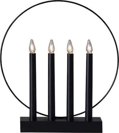 Ljusstake Glossy 32x35 cm 4 ljus E10 - Svart - Inredning - Julpynt & helgdekoration - Julpynt & juldekoration