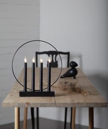 Ljusstake Glossy 32x35 cm 4 ljus E10 - Svart - Inredning - Julpynt & helgdekoration - Julpynt & juldekoration