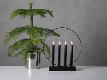 Ljusstake Glossy 32x35 cm 4 ljus E10 - Svart - Inredning - Julpynt & helgdekoration - Julpynt & juldekoration