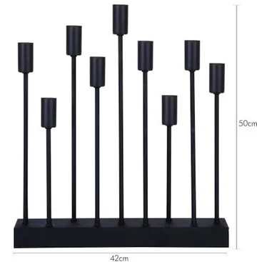 Ljusstake Pix 42x50 cm Metall 9 ljus E14 - Svart - Inredning - Julpynt & helgdekoration - Julpynt & juldekoration