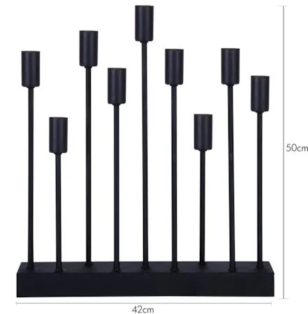 Ljusstake Pix 42x50 cm Metall 9 ljus E14 - Svart - Inredning - Julpynt & helgdekoration - Julpynt & juldekoration