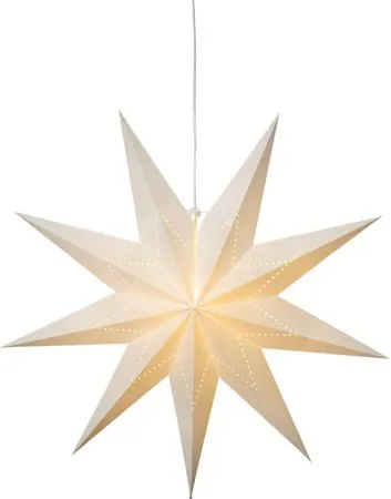 Lysa Stor adventsstjärna 80 cm - Jullampa i papper, Vit