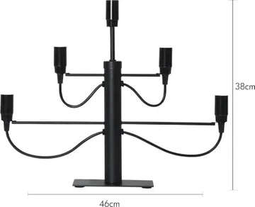Milano Stor Adventsljusstake 46 cm - Ljusstake i Metall för Advent - Svart - Inredning - Julpynt & helgdekoration - Julpynt & juldekoration