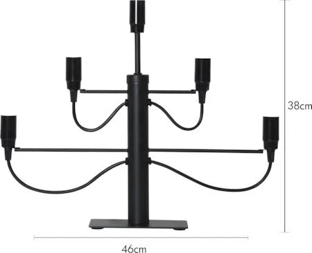 Milano Stor Adventsljusstake 46 cm - Ljusstake i Metall för Advent - Svart - Inredning - Julpynt & helgdekoration - Julpynt & juldekoration