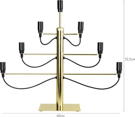 Milano Stor Adventsljusstake 60 cm - Ljusstake i Metall - Mässingsguld - Inredning - Julpynt & helgdekoration - Julpynt & juldekoration