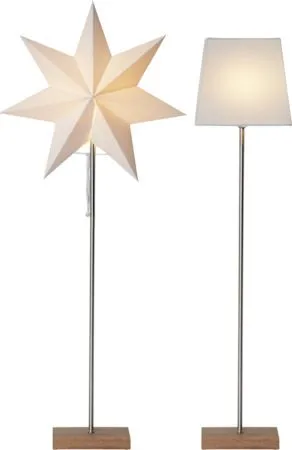 Moa Hög Adventsstjärna på Fot 82 cm med skärm i Plast med Metallstativ - Vit - Inredning - Julpynt & helgdekoration - Julpynt & juldekoration