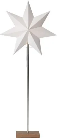 Moa Hög Adventsstjärna på Fot 82 cm med skärm i Plast med Metallstativ - Vit - Inredning - Julpynt & helgdekoration - Julpynt & juldekoration
