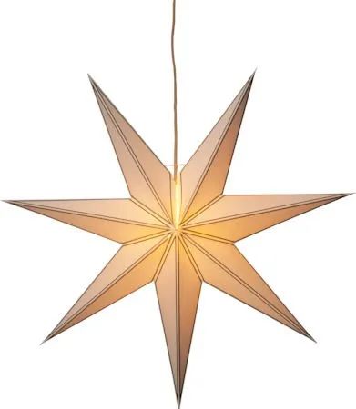 Nicolas Stor Adventsstjärna 80 cm - Jullampa i papper, Vit