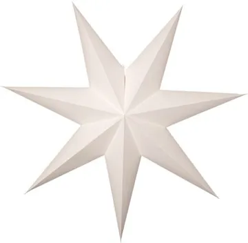 Plain Stor Adventsstjärna 90 - Jullampa i papper - Vit - Inredning - Julpynt & helgdekoration - Julpynt & juldekoration