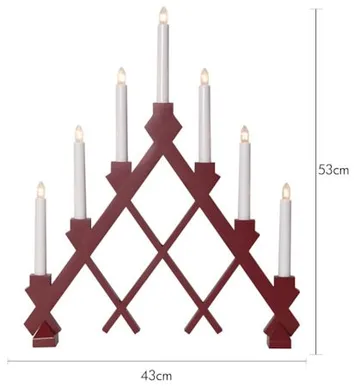 Rut Ljusstake 43 cm - röd - Inredning - Julpynt & helgdekoration - Julpynt & juldekoration