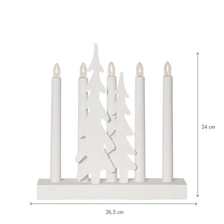 Skog Adventsljusstake 26.5 cm - Ljusstake i Trä - Vit - Inredning - Julpynt & helgdekoration - Julpynt & juldekoration