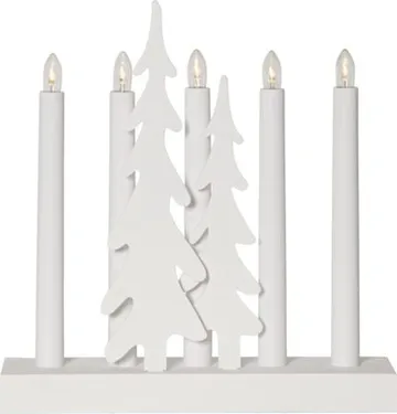 Skog Adventsljusstake 26.5 cm - Ljusstake i Trä - Vit - Inredning - Julpynt & helgdekoration - Julpynt & juldekoration