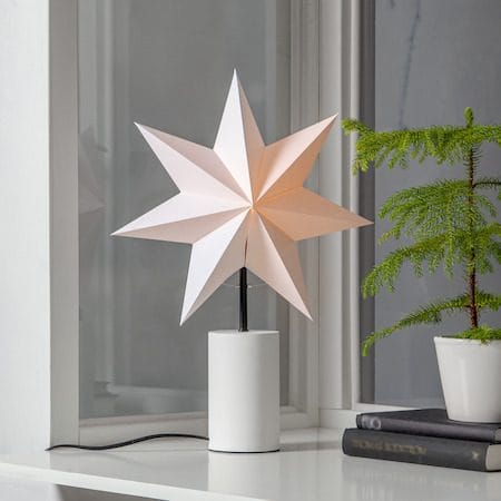 Stila Fot, skärm & stjärna 35 cm - Vit med svarta detaljer - Inredning - Julpynt & helgdekoration - Julpynt & juldekoration