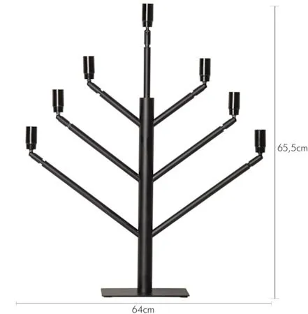 Stockholm Stor Adventsljusstake 64 cm - Ljusstake i Metall - Matt Svart - Inredning - Julpynt & helgdekoration - Julpynt & juldekoration