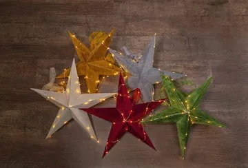Velvet Adventsstjärna Batteri LED 60 cm - Jullampa papper sammet - Grå - Inredning - Julpynt & helgdekoration - Julpynt & juldekoration