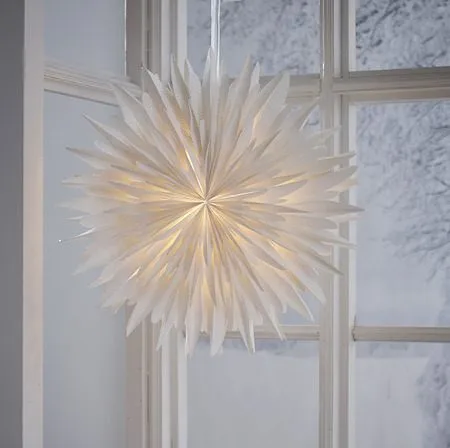 Winter Pappersstjärna 60 cm - Vit med guldprickar - Inredning - Julpynt & helgdekoration - Julpynt & juldekoration