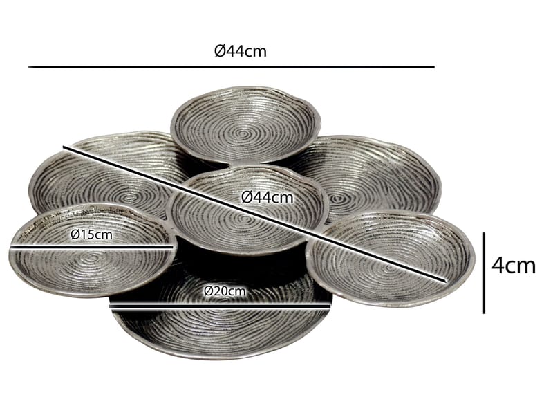 Jelnor Rund dekorationsskål i aluminium - Silver - Inredning - Dekoration & inredningsdetaljer