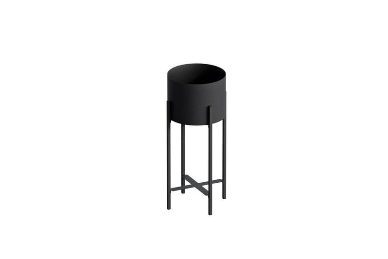 Dekorativ Kruka Mirven Svart 23 x 23 x 48 cm, 23 x 23 x 48 cm