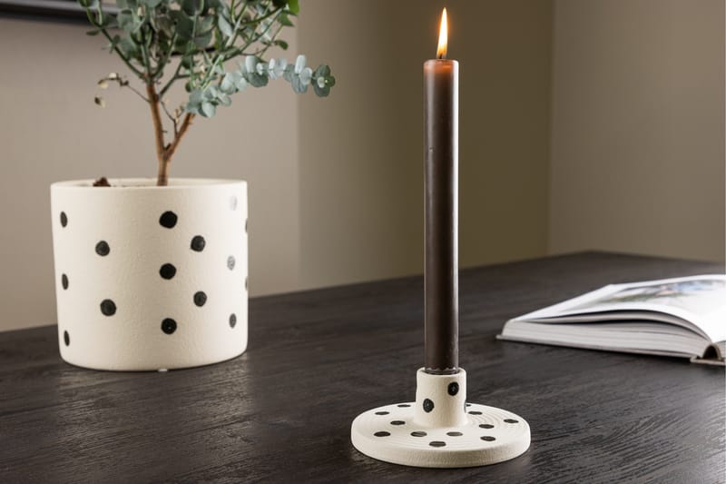 Bette Ljusstake 12x5 cm - Vit - Inredning - Ljus & dofter - Ljusstake & ljuslykta - Kandelaber & bordsljusstake