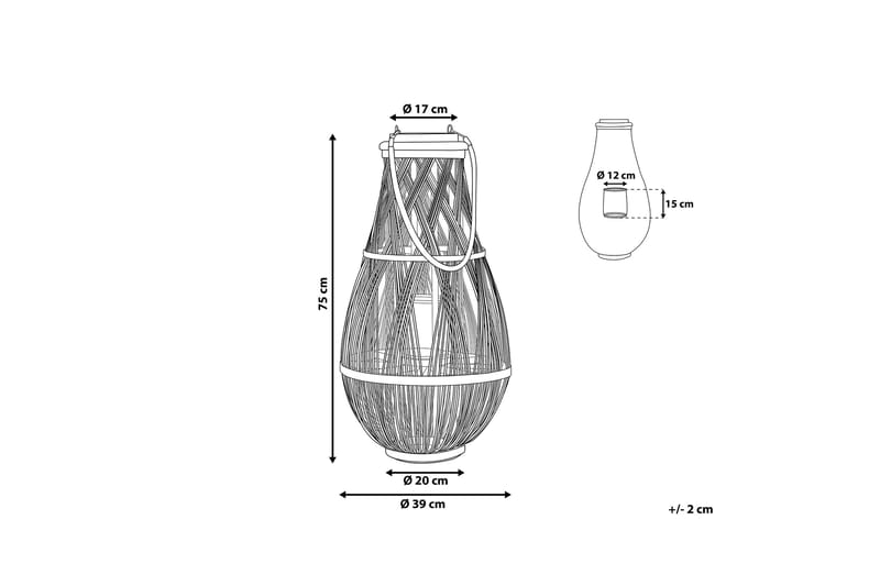 Tonga Lykta 39 cm - Trä/Natur - Inredning - Ljus & dofter - Ljusstake & ljuslykta