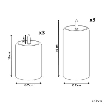 LED-ljus Noisette Set med 6 - Vit - Inredning - Julpynt & helgdekoration - Julpynt & juldekoration - Julljus
