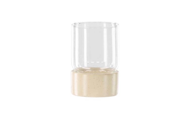 Vica Ljuslykta 8x12 cm - Beige - Inredning - Ljus & dofter - Ljusstake & ljuslykta