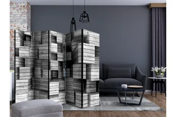 Rumsavdelare - Grey Precision II 225x172 - Artgeist sp. z o. o. - Inredning - Rumsavdelare - Vikskärm
