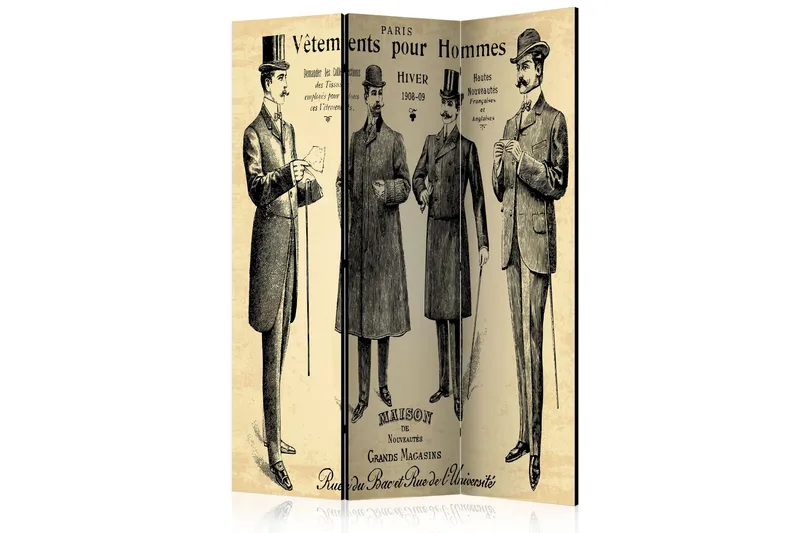 Rumsavdelare Vêtements Pour Homme 135x172 - Artgeist sp. z o. o. - Inredning - Rumsavdelare - Vikskärm