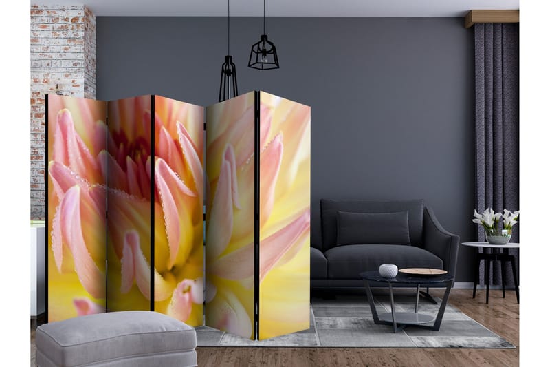 Rumsavdelare - Pastel colored dahlia flower 225x172 - Artgeist sp. z o. o. - Inredning - Rumsavdelare - Vikskärm