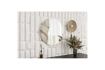 Buhem Vägghängd Spegel Rund 60 cm - Beige - Inredning - Speglar - Väggspegel