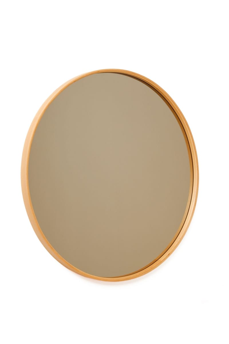 Dravik Dekorativ spegel 60x60x4 cm - Vit ram med ekdetaljer - Inredning - Speglar - Väggspegel