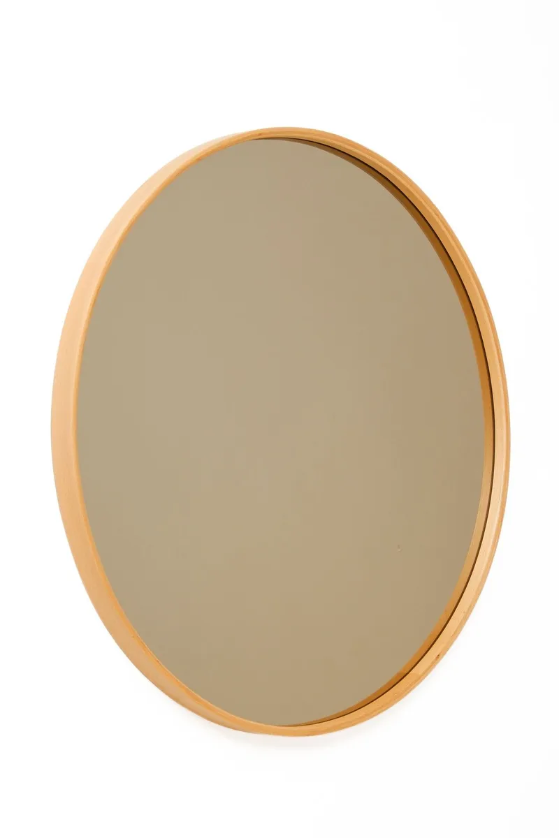 Dravik Dekorativ spegel 60x60x4 cm - Vit ram med ekdetaljer - Inredning - Speglar - Väggspegel
