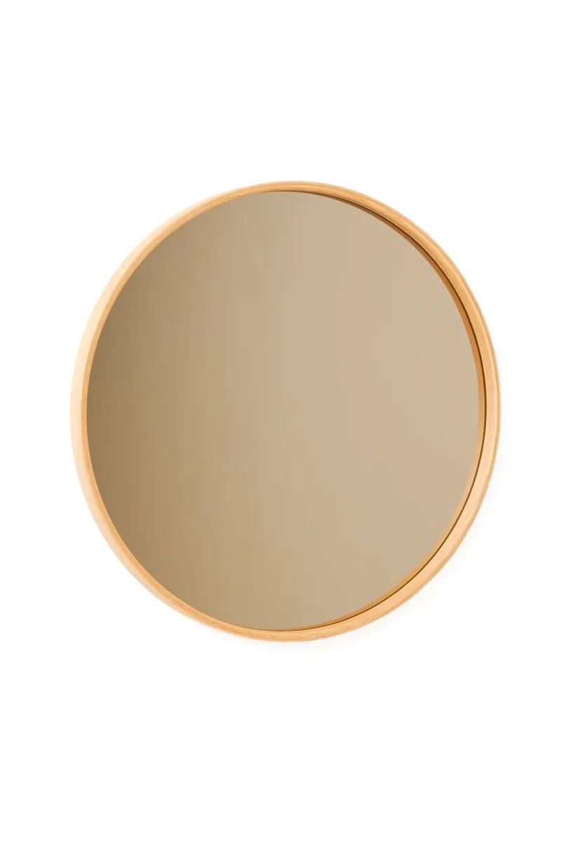 Dravik Dekorativ spegel 90x90x4 cm - Ek - Inredning - Speglar - Väggspegel