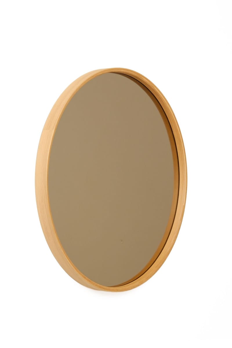 Dravik Dekorativ spegel 90x90x4 cm - Ek - Inredning - Speglar - Väggspegel