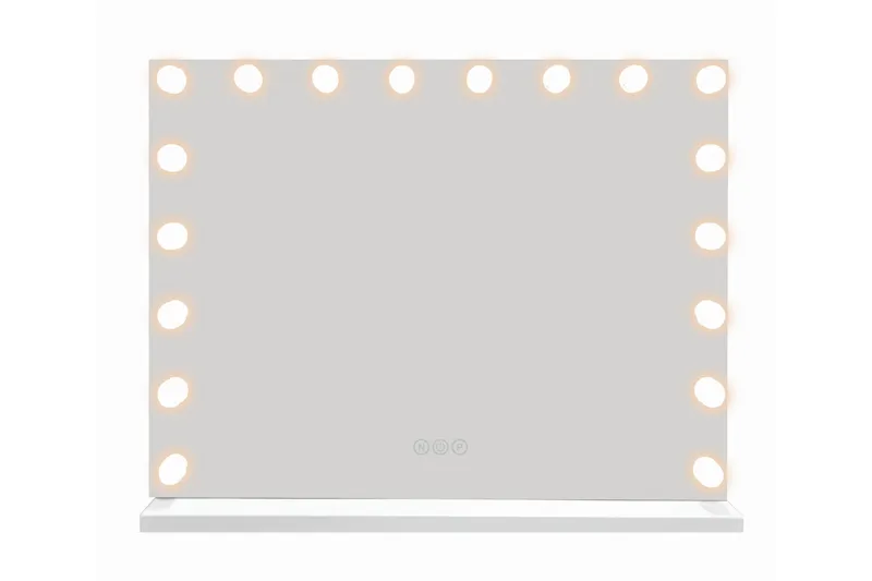 Glow Stor sminkspegel 80 cm med belysning lampor - Hollywood spegel med USB-charging - Vit - Inredning - Speglar - Spegel med belysning
