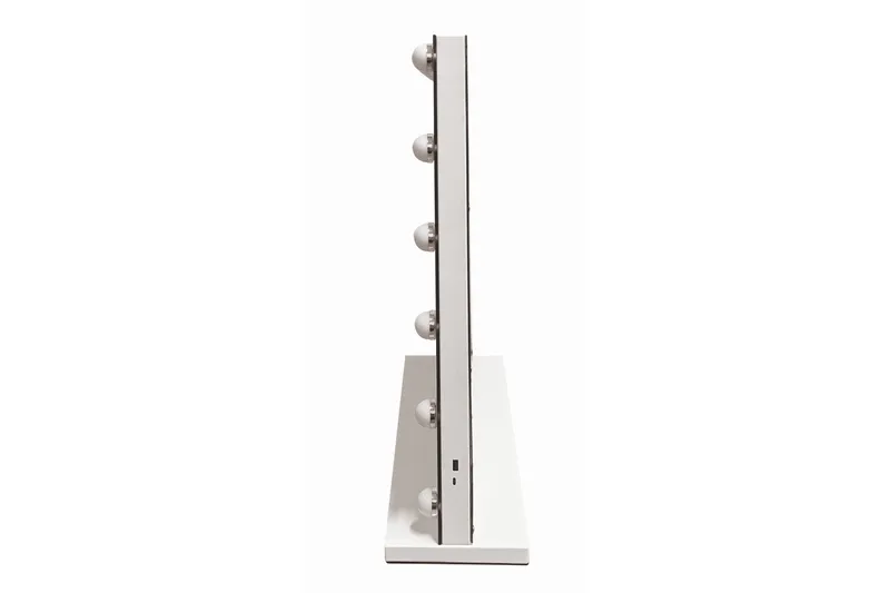 Glow Stor sminkspegel 80 cm med belysning lampor - Hollywood spegel med USB-charging - Vit - Inredning - Speglar - Spegel med belysning