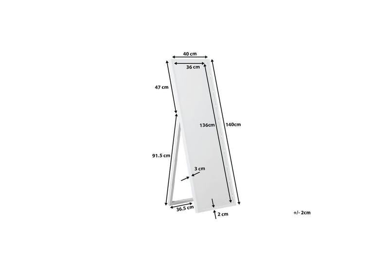 Torcy Spegel 40 cm - Vit - Inredning - Speglar - Golvspegel