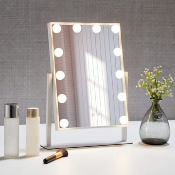 Makeup spegel - PAMELA fyrkantig - 300x400mm - vit - Inredning - Speglar - Spegel med belysning