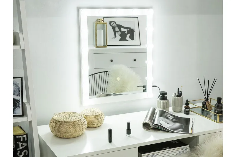 Saven Spegel LED 50x60 cm, Transparent